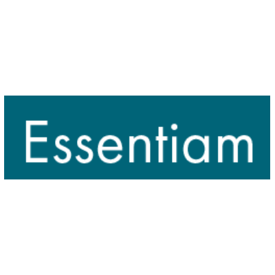Essentiam logo on teal background